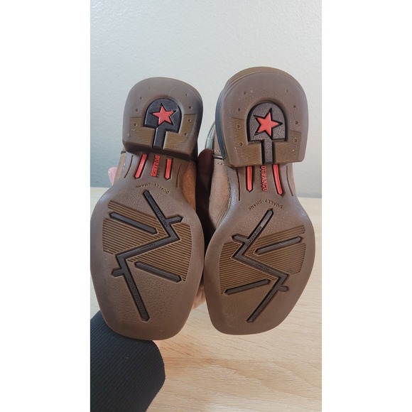 Durango Kids Western Cowboy Boots Brown‎ Green Stitching Size 11M - Picture 11 of 12